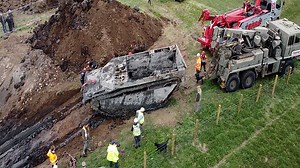 Volunteers spend five days digging out WW2 amphibious vehicle