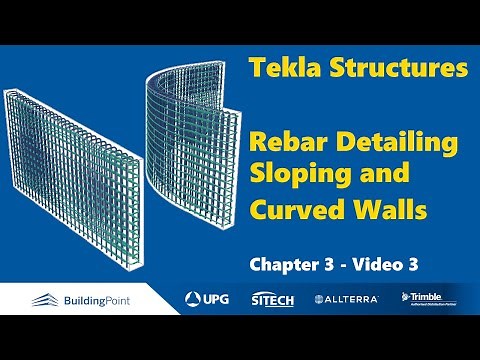Tekla Structures - Chapter 3, Video 3 - Sloped and Curved Walls