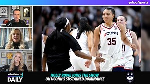 “UConn’s dominance for so long forced other programs to raise their level of excellence.” 😤 Holly Rowe speaks on UConn’s impact on women’s basketball. (via Yahoo Sports Daily) | Yahoo Sports