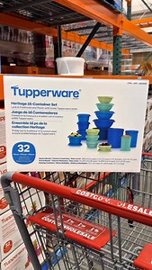 ✨Upgrade your kitchen game with the @Tupperwareusca 32-piece Heritage Food Storage Set! Now in 2 fun colors making it sleek, stylish, and totally Pinterest-worthy to keep food fresh! 📍 Available now at @Costco warehouses nationwide and on costco.com! ✅ 32 pieces in total 👌🏼 From snacks to full meals, every container locks in freshness with the iconic Sunburst Seal 💪 Stackable, super durable, dishwasher-safe & BPA-free for safe, stylish living 🛒Be sure to grab your own set today at Costco! #