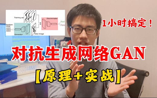 1小时搞定！迪哥带你通俗易懂的讲解对抗生成网络（GAN）原理及实战，学不会你来打我！