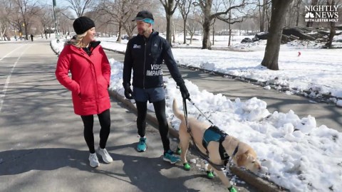 Guide dog leads man through life, and running