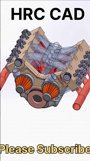 How an Engine Works: SolidWorks 3D Model 🏎️ ‪@Hrccadpalwal‬ #3dmodeling #hrccad