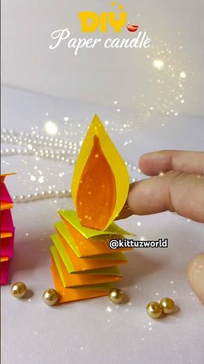 DIY Paper Candle Craft for Kids | Easy Diwali Decoration Idea | Paper Craft for School Activity