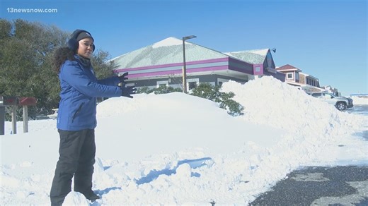 Outer Banks digging out of the snow after weekend winter storm