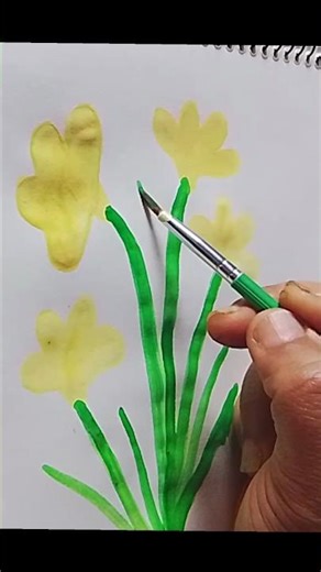 Easy Flower Painting 🌼 | Simple Watercolor Flowers for Beginners | Relaxing Art