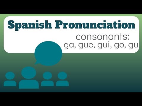 Spanish pronunciation: ga, gue, gui, go, gu