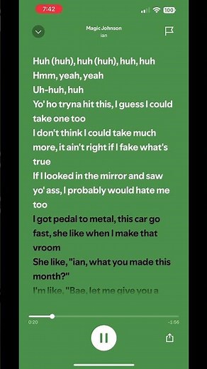 ~ magic johnson ~ • ian • #lyrics #lipsync #trend #viral #fyp