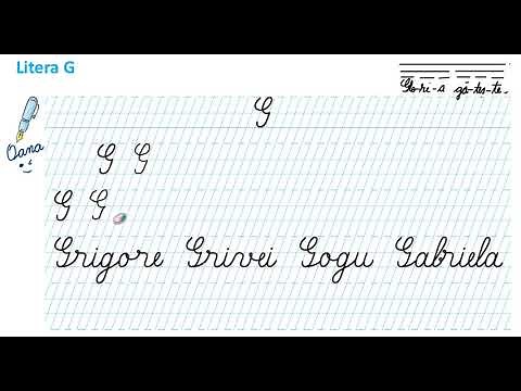 Litera g mare de mână - Ora de scriere 😘