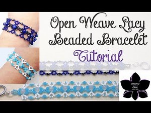 Open Weave Lacy Beaded Glass & Crystal Bracelet Tutorial - Bead with Me!