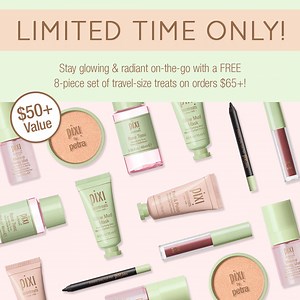 23 reactions | For a limited time, spend $65+ and receive a FREE 8-piece mini kit ($50 Value)!  ✨ Keep your skin glowing and hydrated with our favorite skincare and makeup minis! | Pixi Beauty | Facebook