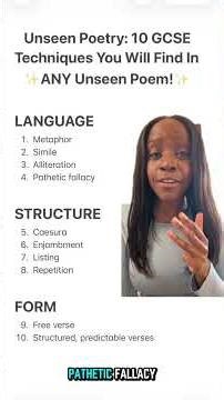 10 Language, Structure & Form Techniques You Will Find In ANY Unseen Poetry GCSE Exam