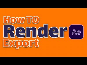 How to Render In After Effects