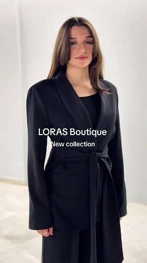 ‏طقم اسود مع ربطة 🖤🖤 متوفر جميع المقاسات #fyp #loras_boutiqe #fypシ゚