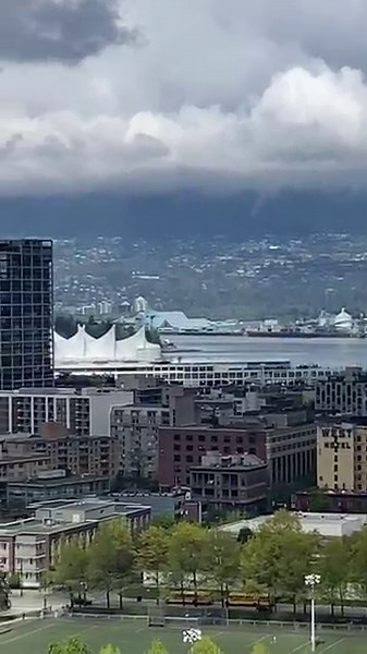 Clouds Lifting Over Vancouver - Panoramic Views of Harbour, Mountains & Blue Skies #vancouverviews