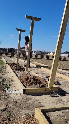 Installing t-post DIY garden project #trellis #diyproject #garden | Kabsat