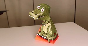 Amazing T-rex illusion.