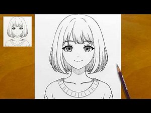 Anime Girl Pencil Sketch | Simple Step-by-Step Drawing