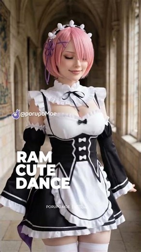 Ram Cosplay Dance! 🌸 Re:Zero Season 3 Hype Is Real! #Shorts