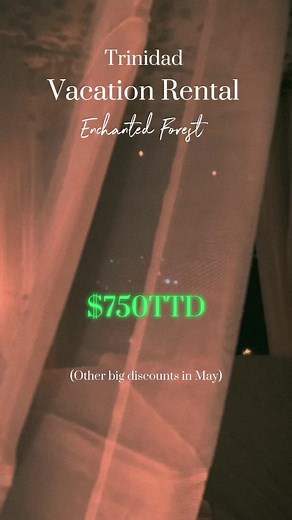 Big Discounts in May as well!(other fees not included) #discount #airbnb #travel #vacation #trinidad #trini_tiktoks #vacationmode