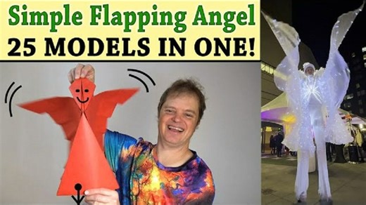 25合1·挥舞翅膀的天使👼🏻 - 25 Models in One! Flapping Angel Ornament Spinner【折纸教程】