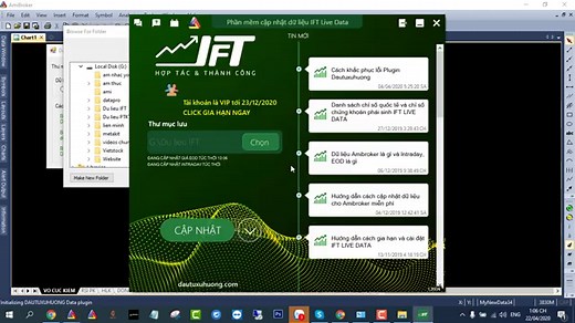 Phần mềm cập nhật dữ liệu cho Amibroker IFT LIVE DATA