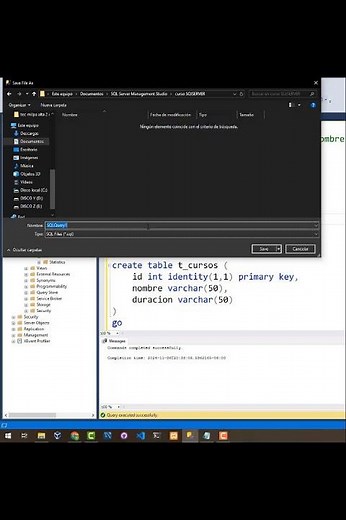 Guardar un script SQL en SQL Server #desarrollobackend #sqlserver
