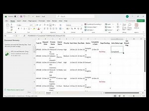 Excel for Operations: SLA-Based Auto Delay & Breach Logic (Step-by-Step)