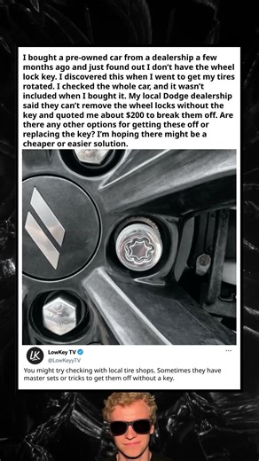 Missing Wheel Lock Key Hack