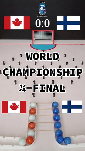 Marbleprediction of the IIHF World Championship ¼ Final Canada vs Finland. Will it be true? #icehockey #iihf #iihfworlds #hockey #quarterfinals #hockeysurglace #canada #finland #tampere #suomi #suomihockey #jääkiekko #jääkiekkoleiri