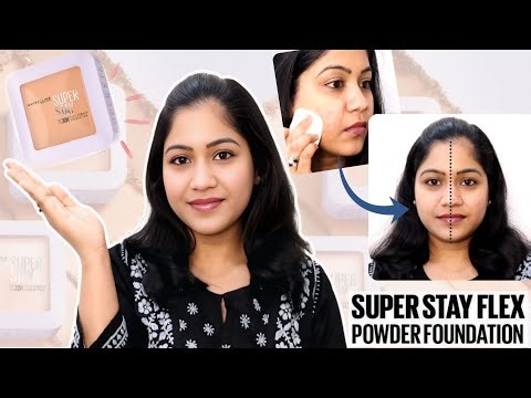*NEW* Maybelline Super Stay Flex Powder Foundation Review| Demo|Shade 128|Makeup By Nidhi