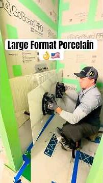 Large-Format PORCELAIN Install👌😊 #tiles #tiling #tilingwork #porcelain