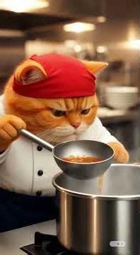 Cinematic 3D Ramen Cat Chef | Realistic Ramen Kitchen ASMR (AI 3D Animation) #chubbycat #orangecat