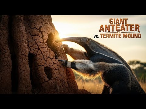 witness the unseen giant anteater vs termite mound an unseen battle for survival