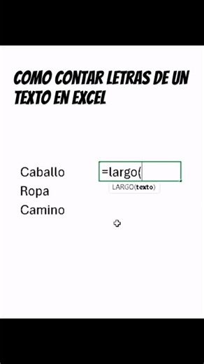 Como contar letras en un texto en excel #excel #exceltips #tutorialexcel