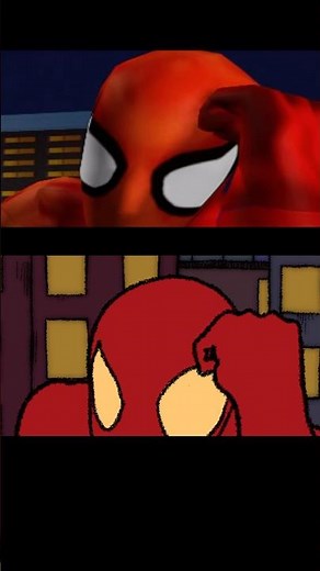 My animation and the original cutscene from spiderman ps1 #animation #chicolantern #spiderman #venom