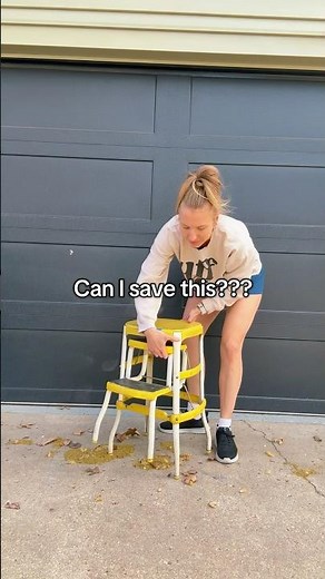 Vintage Cosco Stool Makeover - Before & After