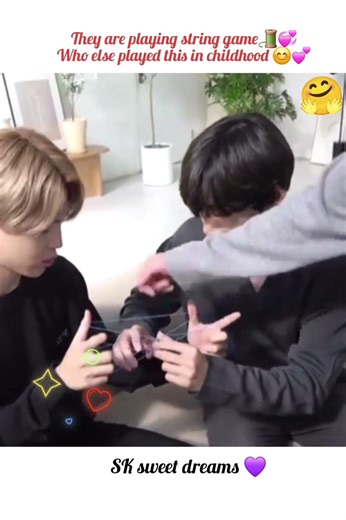BTS playing with string game and having fun🧵😊💕#shorts #bts #jimin #v #jungkook #jhope #suga #jin#rm💜