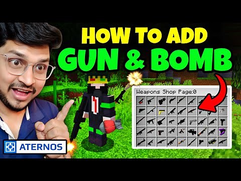 How To Add Guns & Bombs in Your Aternos Server Minecraft | QualityArmory Plugin Aternos