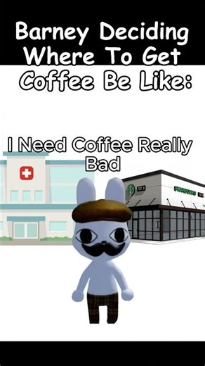 Barney Deciding Where To Get Coffee #animalhospital #roblox #update