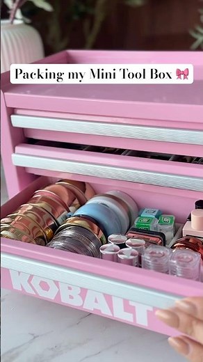 Just a girl and her tools 🎀🤭 #minimakeup #organizewithme #asmrpacking #tinythings #asmrorganizing