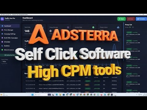 Adsterra self Click Tools | Adsterra high cpm method | Adsterra automation software