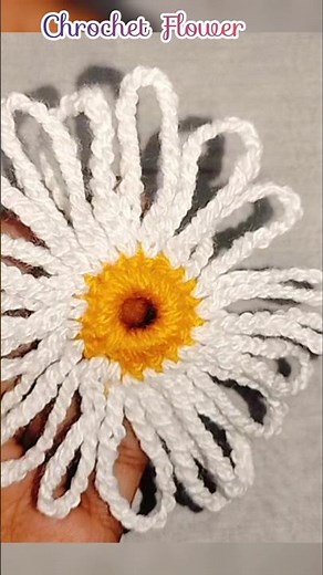 VERY Easy Crochet flower for Beginners 🌷 #crochet #diy #viral #craft #handmade #crocheting