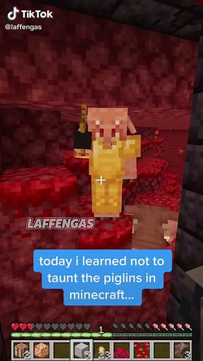 Avoiding Piglin Taunting in Minecraft