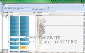 How to Create a New Stock Code in Syspro