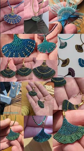 diy création macramé. feuille ginkgo biloba nœuds micro macramé.#macramé #diy #jewelry #handmade