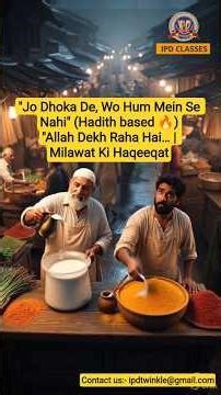 "Jo Dhoka De, Wo Hum Mein Se Nahi" (Hadith based 🔥)"Allah Dekh Raha Hai… | Milawat Ki Haqeeqat#short