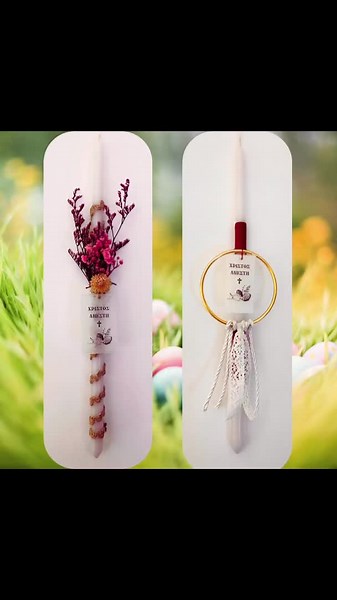 🕯️✨ Χειροποίητες δημιουργίες με ιδιαίτερες λεπτομέρειες, όπως διακοσμητικά από υγρό γυαλί που προσθέτουν λάμψη και μοναδικότητα. Για ένα Πάσχα γεμάτο φως και ομορφιά! 💛 #EasterVibes #HandmadeEaster #χειροποιητες_δημιουργιες #υγρογυαλι #πασχα