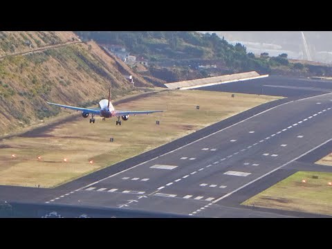 3 FANTASTIC CROSSWIND LANDINGS at Madeira Airport