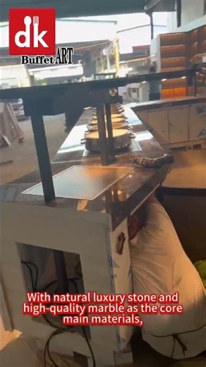 Custom Marble Reception Desks & Buffet Counters Manufacturer